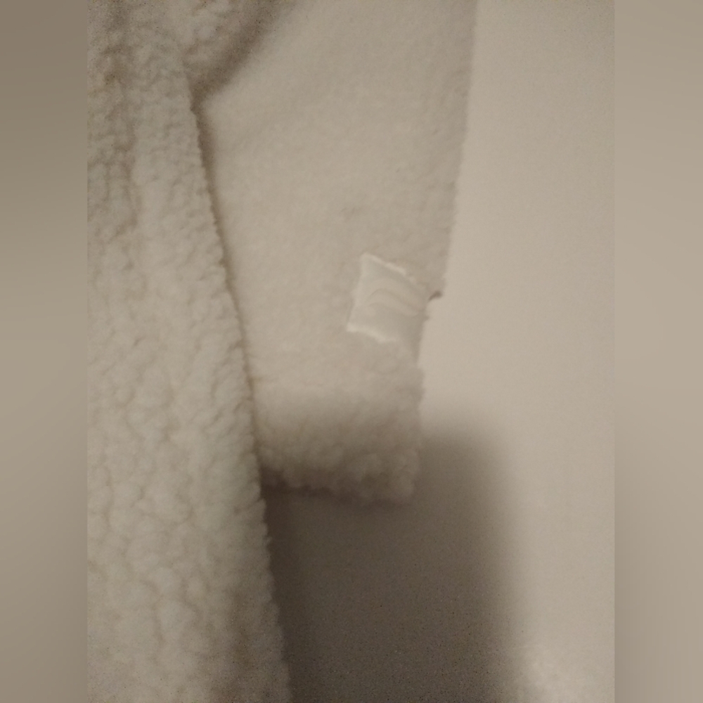 Fabletics Long Teddy Coat XL Bone - Picture 8 of 9